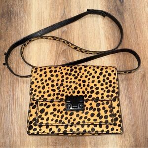 Loeffler Randall mini rider cheetah bag